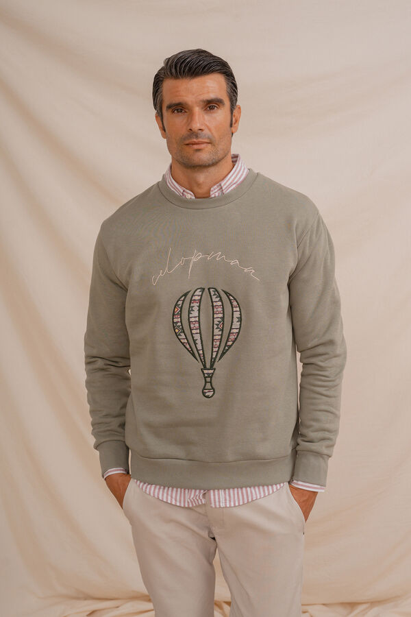 Celopman Sweatshirt com bordado frontal verde
