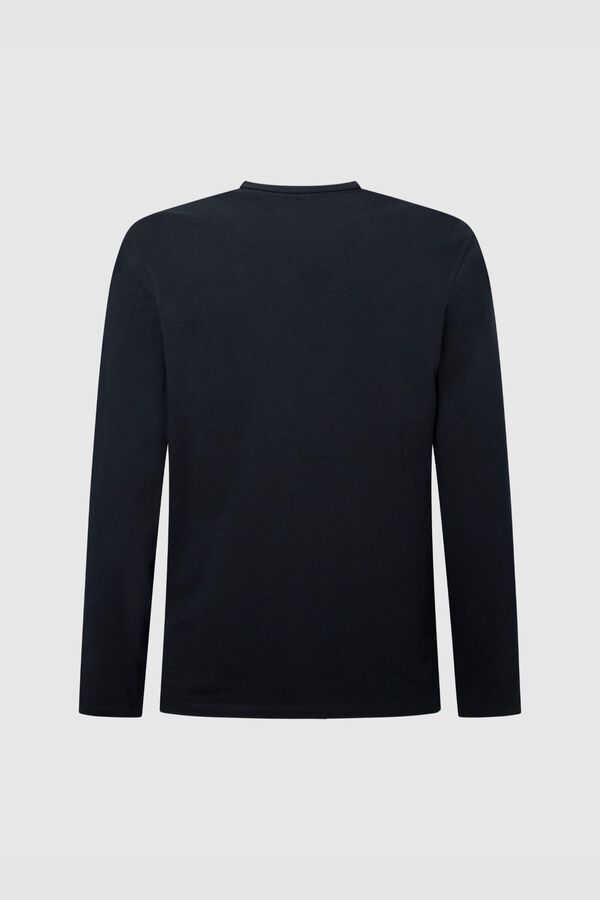 Pepe Jeans Camiseta Slim Fit Manga Longa preto