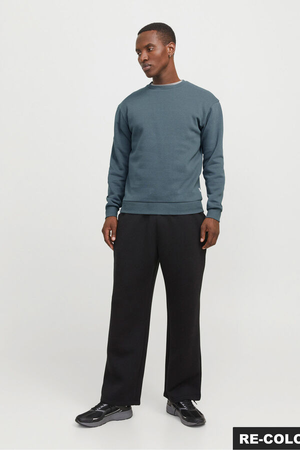 Jack & Jones Sudadera básica cuello redondo gris