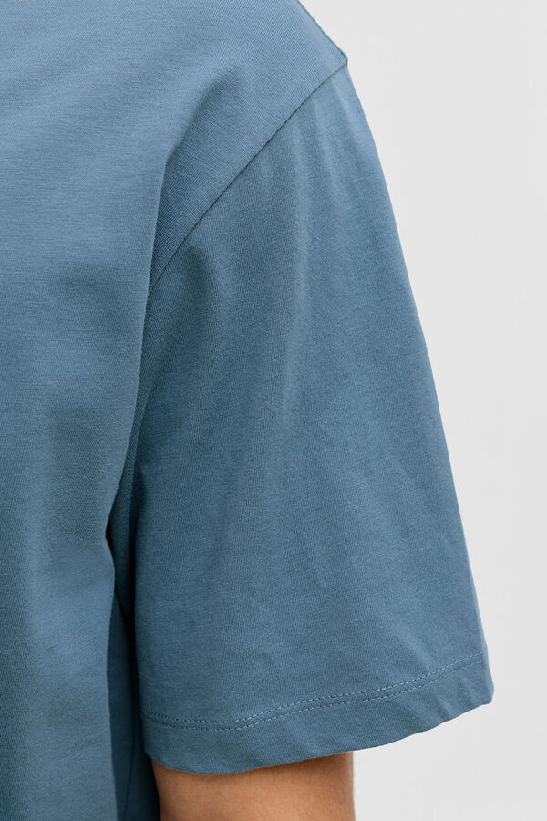 Jack & Jones T-shirt com logo na frente cinzento