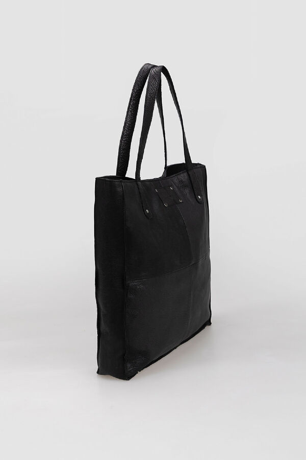 Bolso shopper de piel con asas de hombro Bolsos de mujer Cortefiel