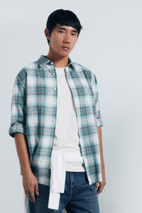 Springfield Camisa algodón slub cuadros