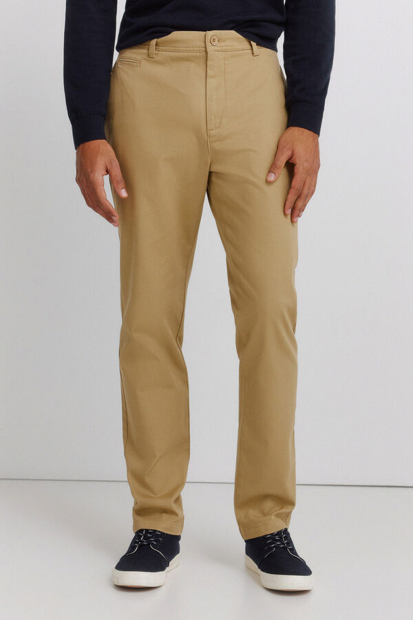 Springfield Cal&ccedil;as chino regular fit castanho
