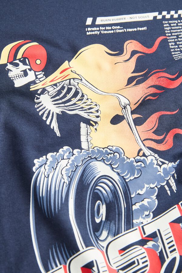 Jack & Jones PLUS T-shirt de manga curta estampada azul