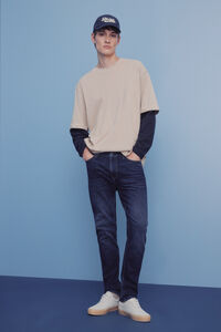 Springfield Calça jeans skinny com lavagem escura