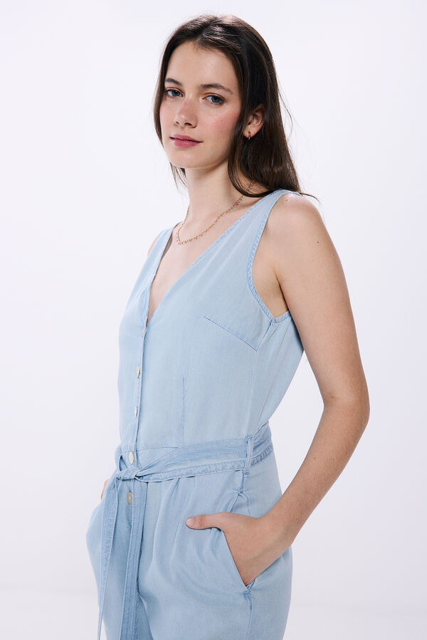 Springfield Tencel strappy jumpsuit blue