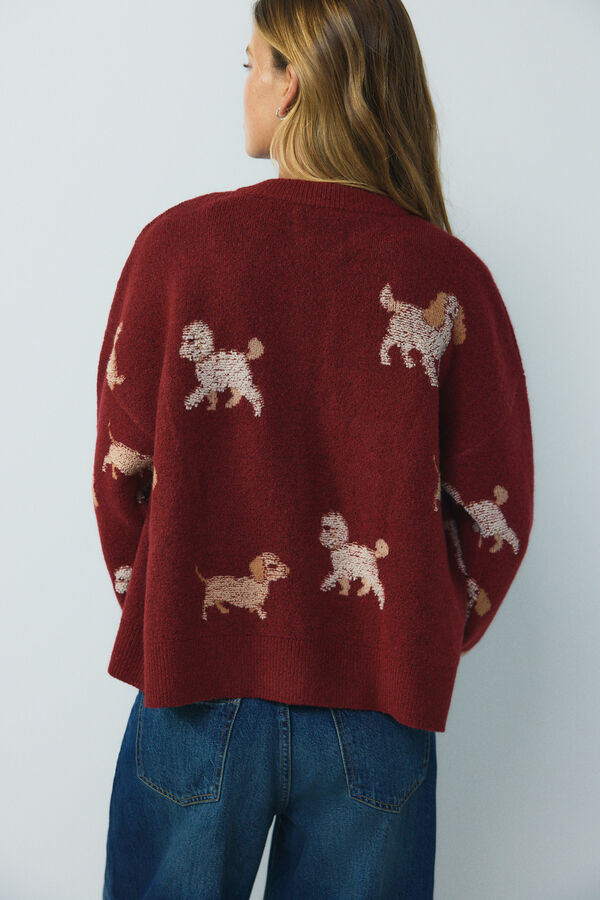 High Spirits Hound Cardigan vermelho