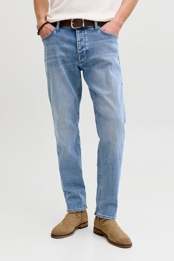 Jack & Jones cal&ccedil;a jeans reta e justa azul