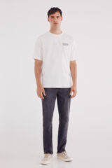 Springfield Calça jeans slim cinza escuro cinzento