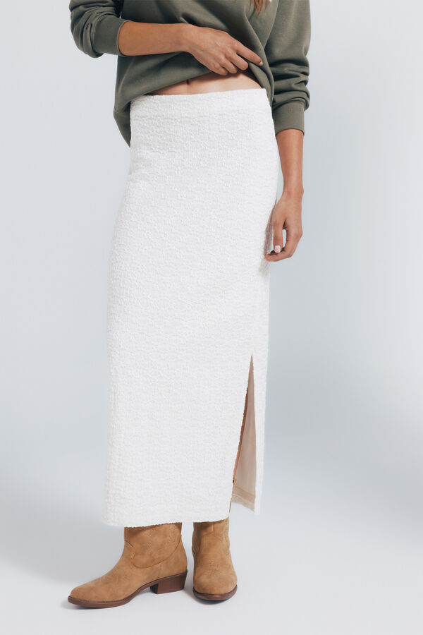 Springfield Saia midi de crochet branco
