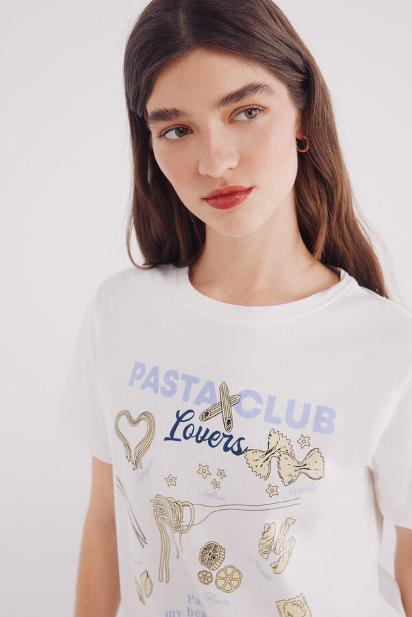 Springfield Camiseta "Clube da Pizza" estampado