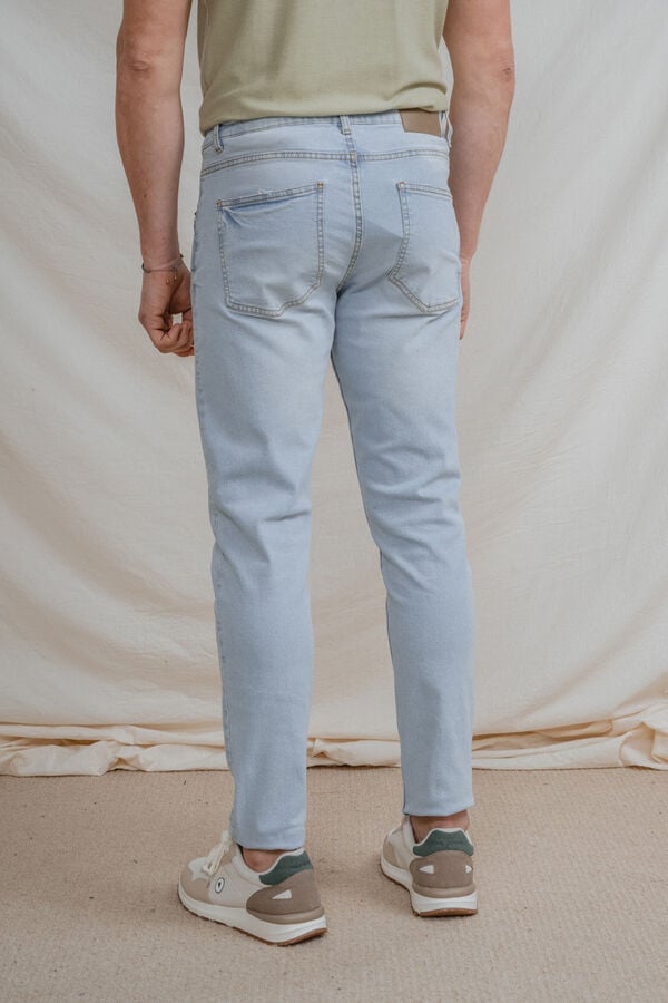 Celopman Denim slim b&aacute;sico branco