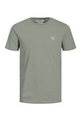 Jack & Jones T-shirt slim bordada verde