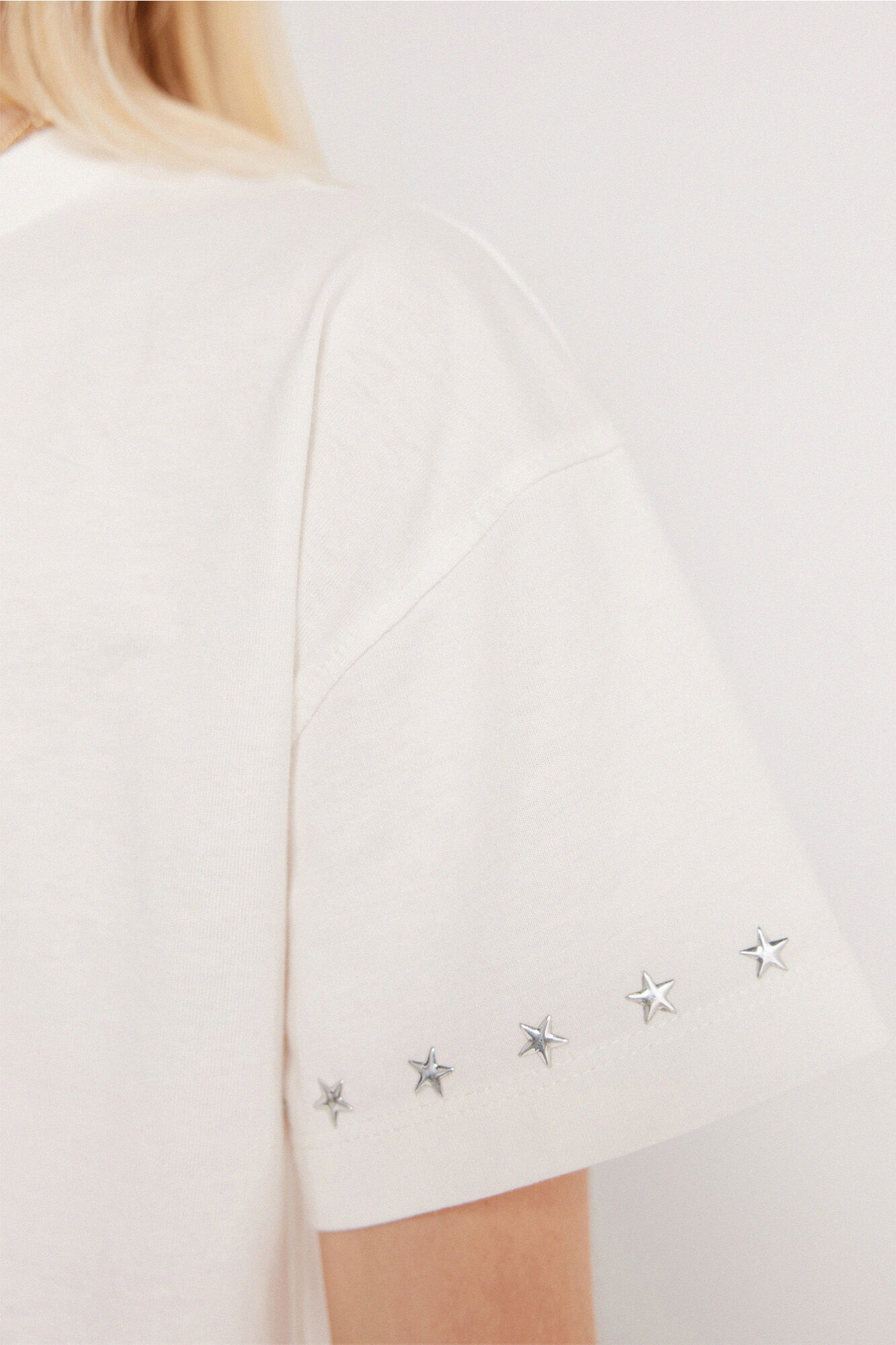 Springfield Kids T-shirt manga curta com tachas para menina