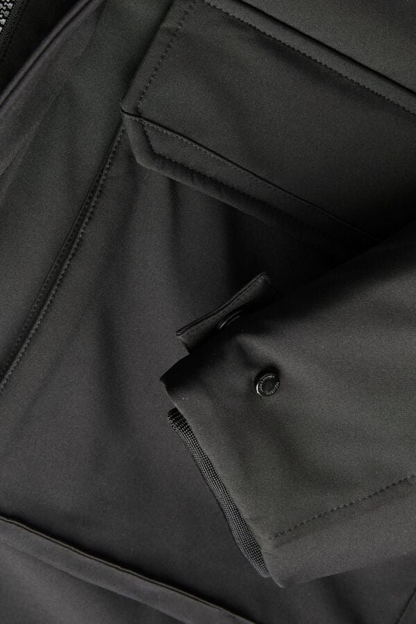 Jack & Jones Parka comprida 100% poli&eacute;ster preto