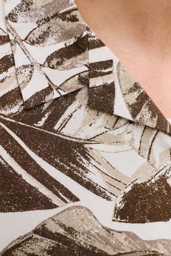 Jack & Jones Camisa relaxed fit em viscose cru