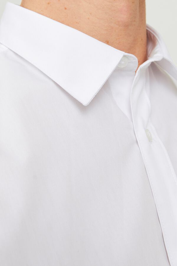 Jack & Jones Camisa slim em popelina branco