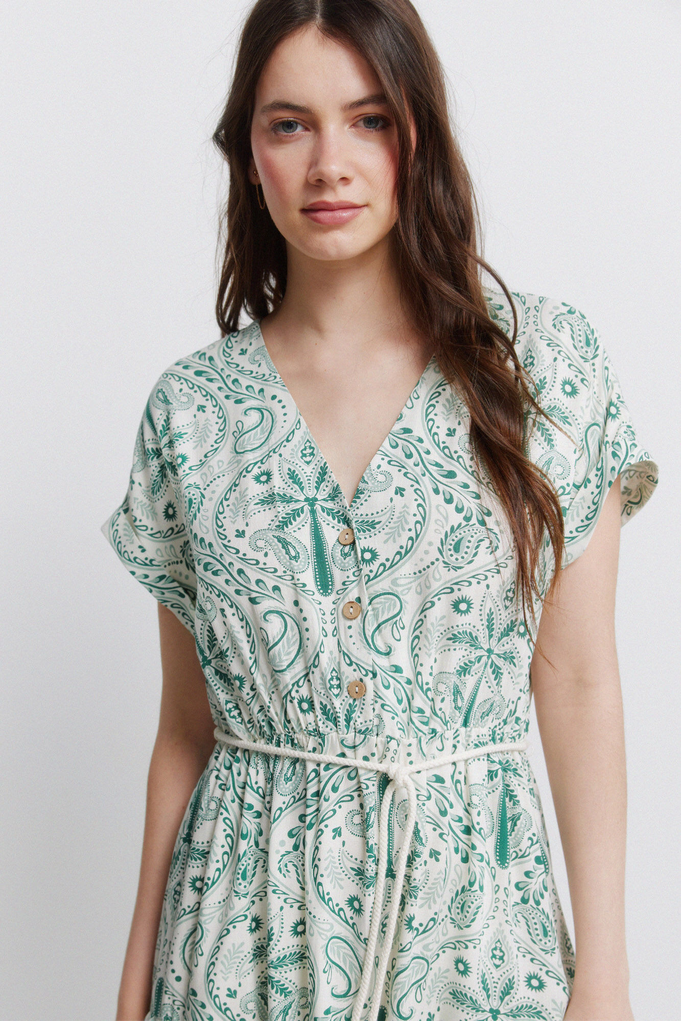 Springfield Vestido midi estampado paisley