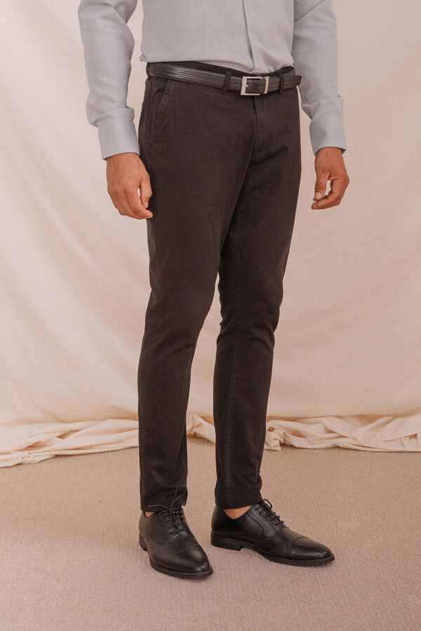 Celopman Calça Chino Skinny preto