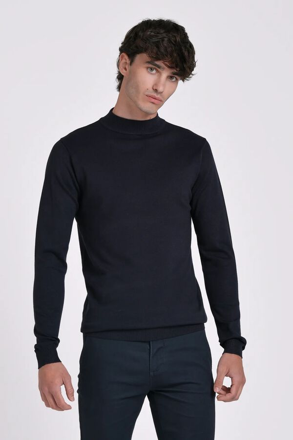 JVZ Camisola de gola Perkins azul