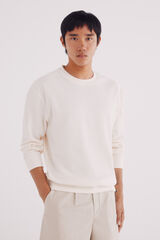 Springfield T-shirt waffle de manga comprida branco