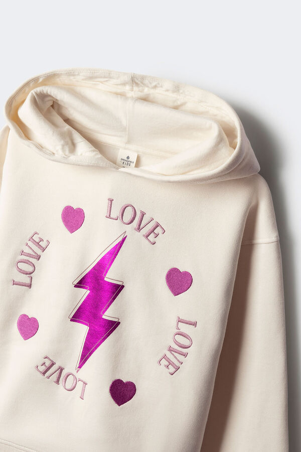 Springfield Kids Girl's lightning sweatshirt. white