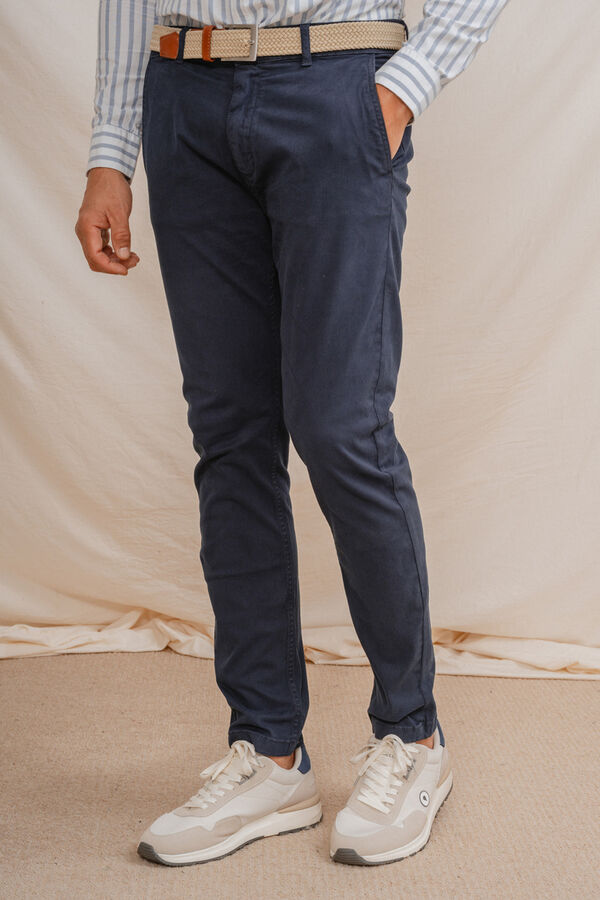 Celopman Cal&ccedil;as chino slim azul