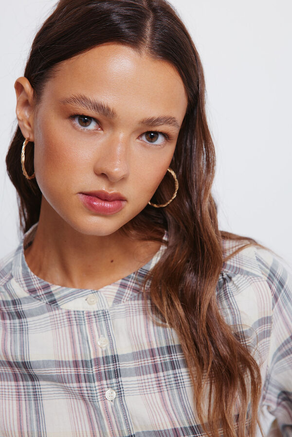 Springfield Blusa xadrez cru