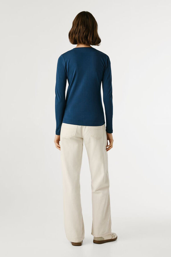 Pepe Jeans T-shirt manga comprida azul