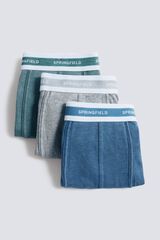 Springfield Pack 3 boxers b&aacute;sicos azul