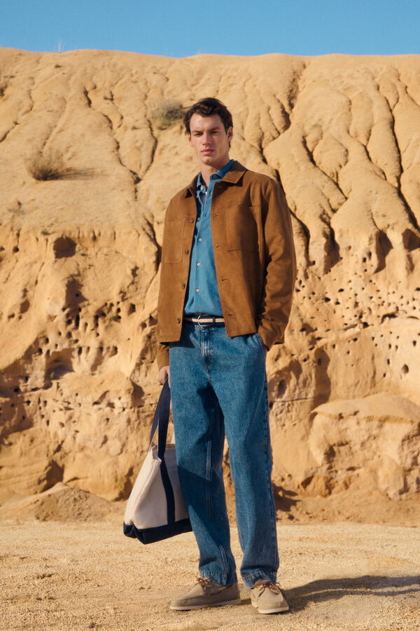 Springfield Jeans chino sobretingido relaxed fit azul