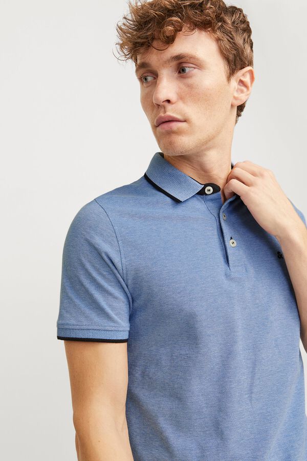 Jack & Jones Polo de algod&oacute;n b&aacute;sico azul