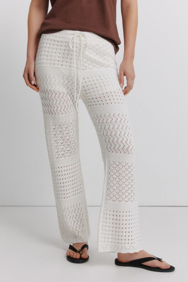 Springfield Cal&ccedil;as compridas pointelle castanho