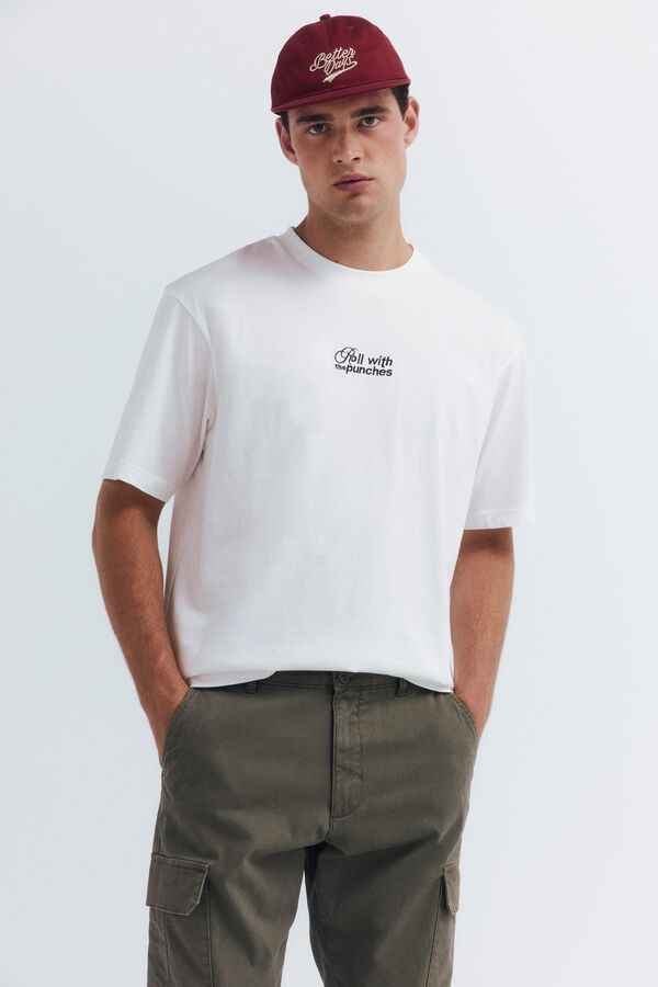 Springfield Calças cargo slim fit bege