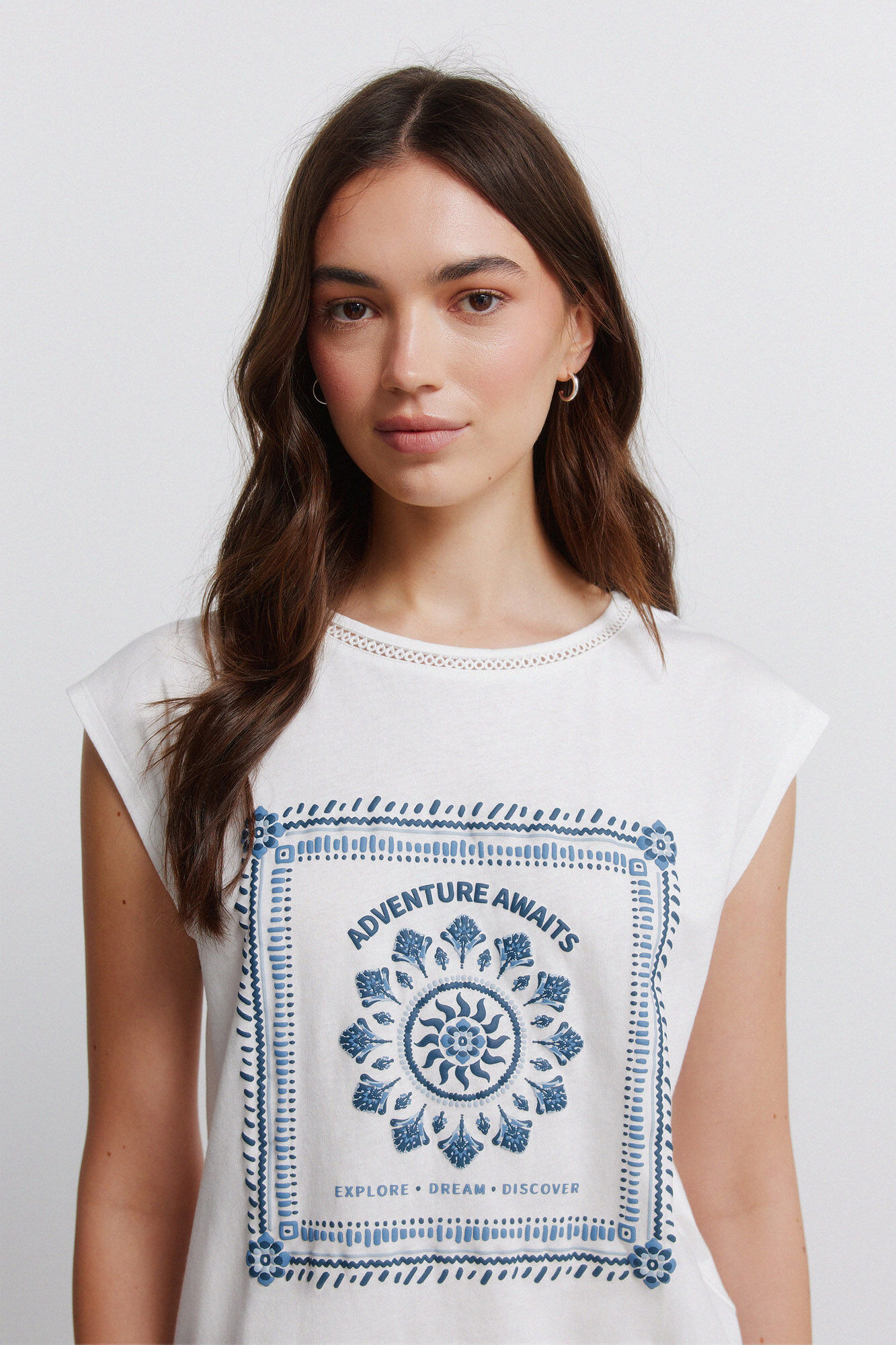 Springfield Camiseta manga corta bolitas