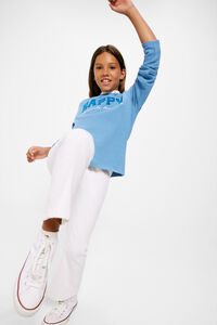 Springfield Sweatshirt "Happy" para menina azul royal