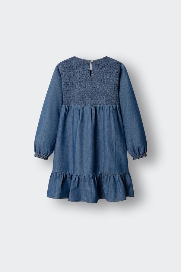 Springfield Kids Vestido de ganga para menina azul