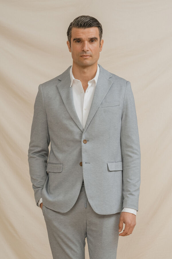 Celopman Blazer de malha azul