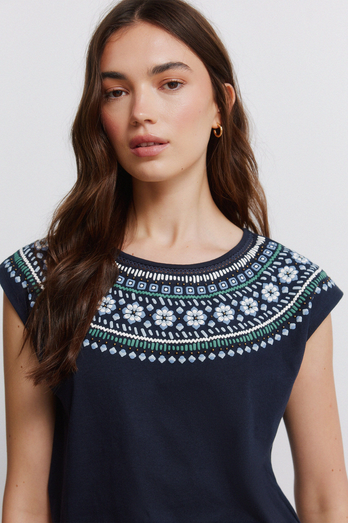 Springfield Camiseta manga corta bolitas