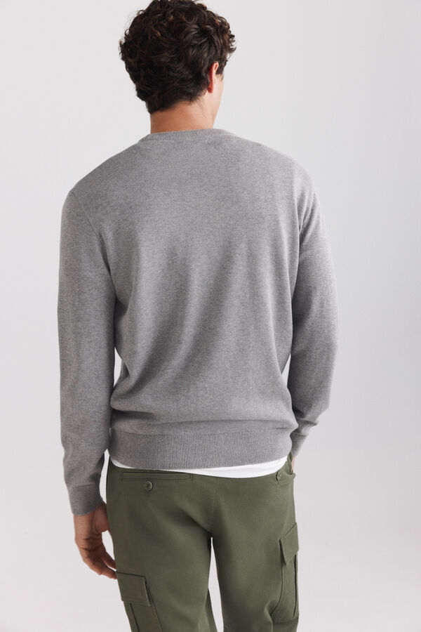 Springfield Camisola b&aacute;sica gola redonda cinzento