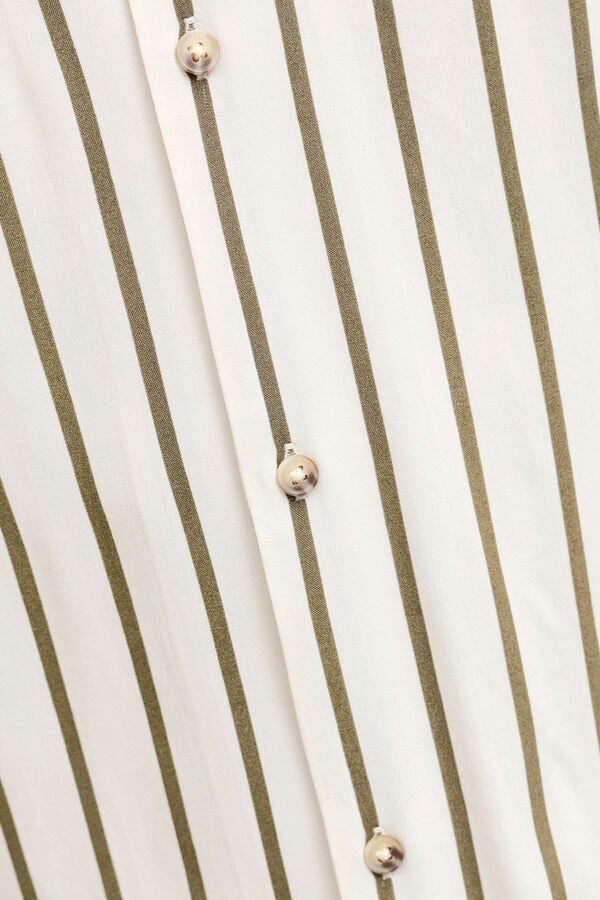 Jack & Jones PLUS Camisa estampada manga curta cru