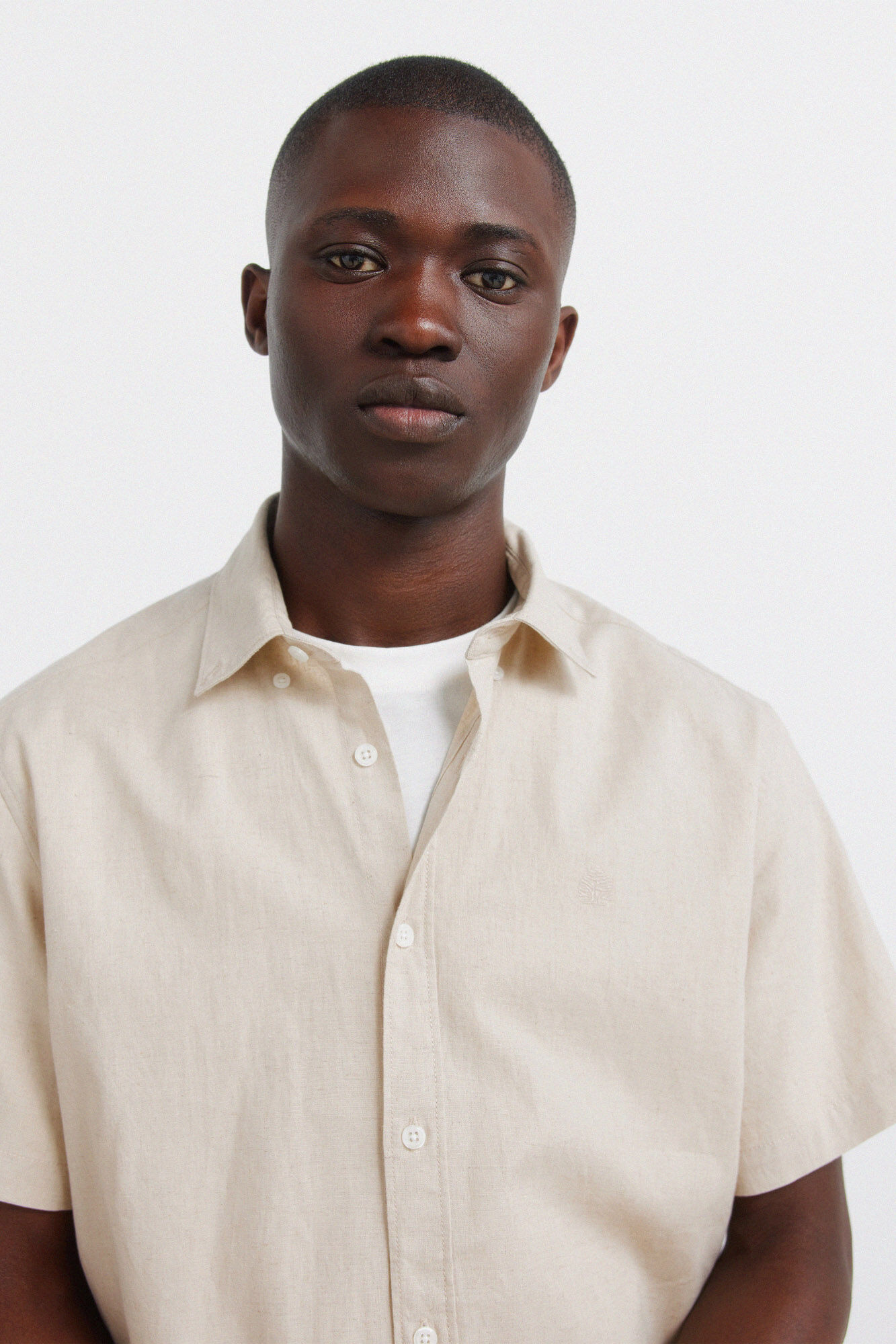 Springfield Camisa manga corta lino