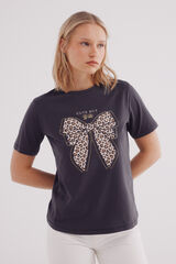 Springfield Camiseta "Eu sou de verdade, baby..." cinzento