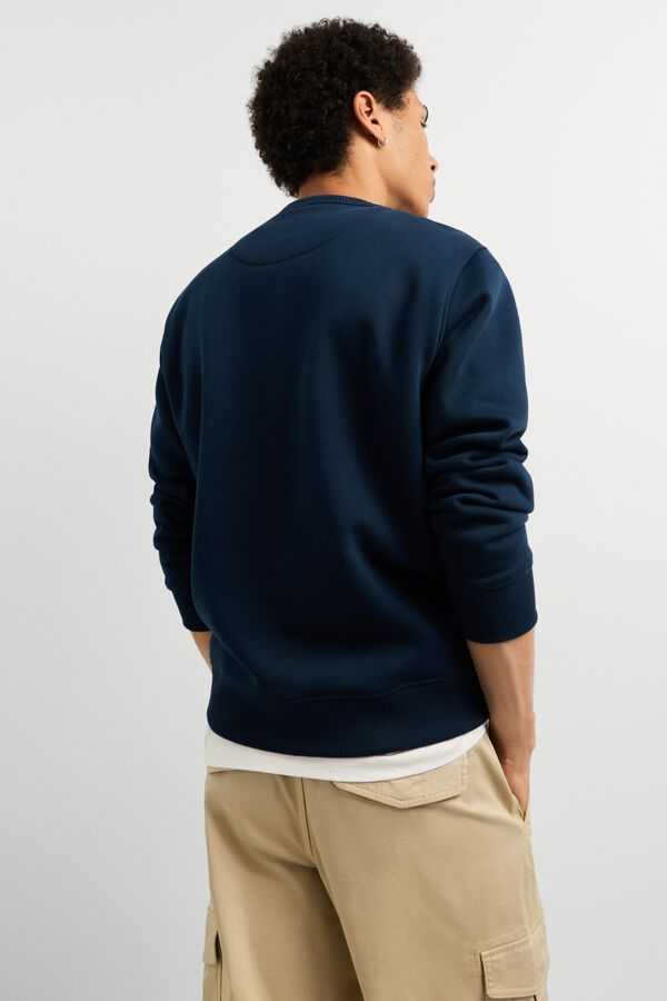 Pepe Jeans Sweatshirt com logo gola redonda azul