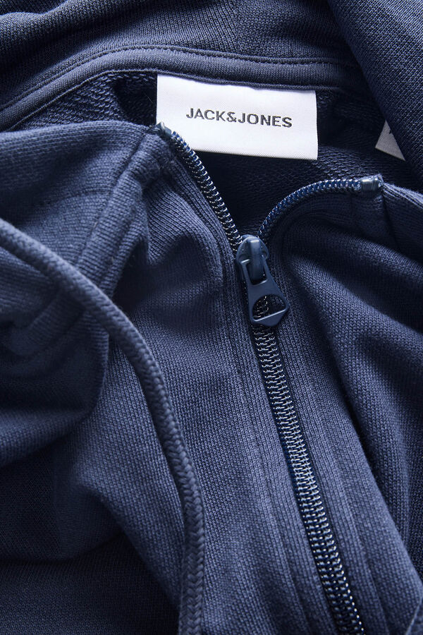 Jack & Jones Sweatshirt com fecho-&eacute;clair, estilo descontra&iacute;do azul