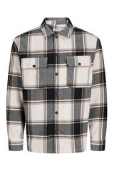 Jack & Jones PLUS Camisa xadrez descontraída cinzento