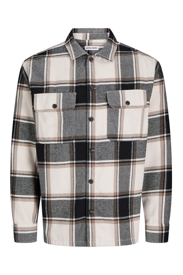 Jack & Jones PLUS Camisa xadrez descontraída cinzento