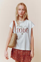 Springfield Kids T-shirt "Vou com tudo" bege