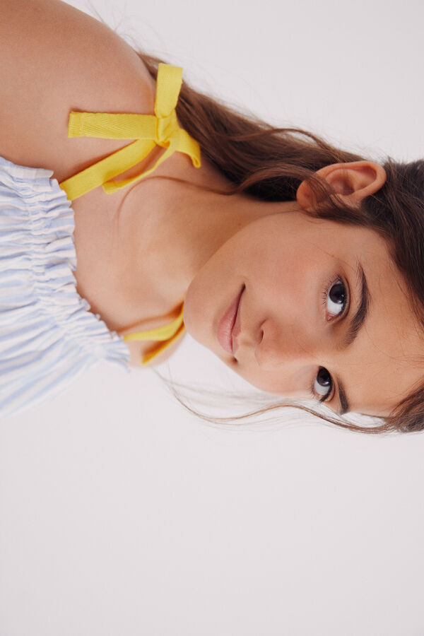 Springfield Kids Top riscas com alças para meninas azul