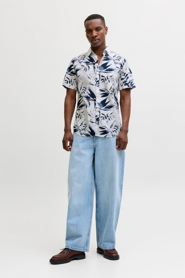 Jack & Jones Camisa regular fit estampada branco